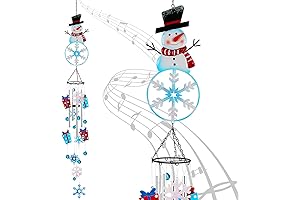 Juegoal Christmas Snowman Wind Chimes: Festive Holiday Decor for Indoor and Outdoor Spaces