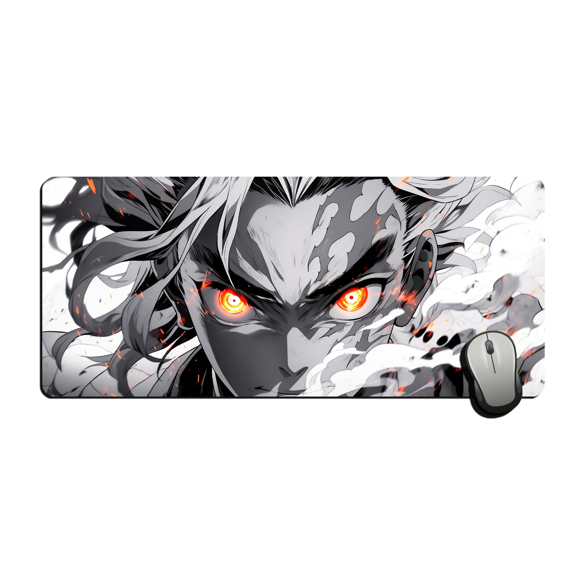 Large Size Anime & Gaming Mouse Pad [Rubber Base] | Mouse Pad (23 x 11 Inches) 3mm Desk Mat HD Printed Desk Mat (Anime Ren)-image-35