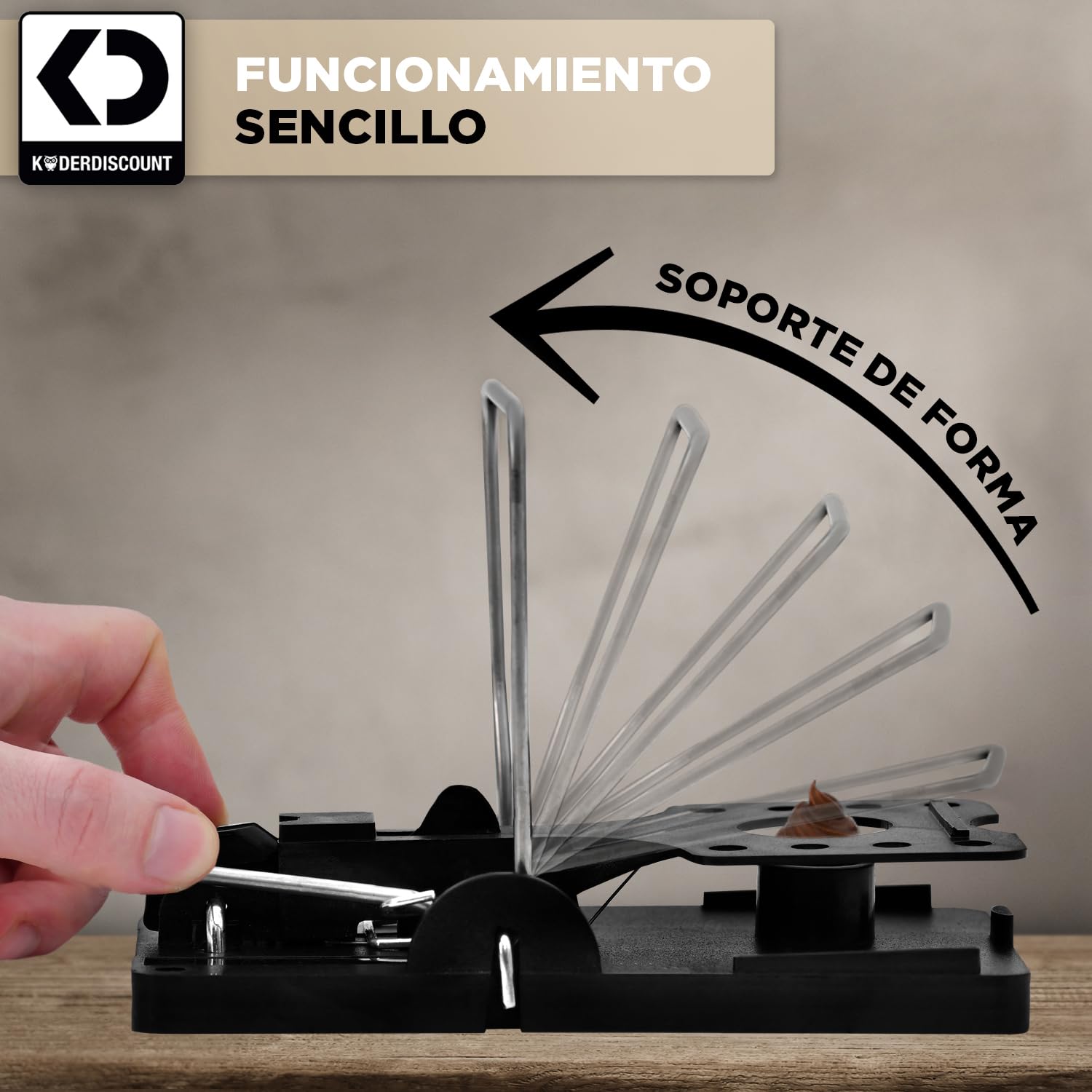Trampa para Ratas Profesional (Pack de 3) – Trampas mecánicas potentes y reutilizables, sin veneno – Trampa higiénica para ratas para interior y exterior