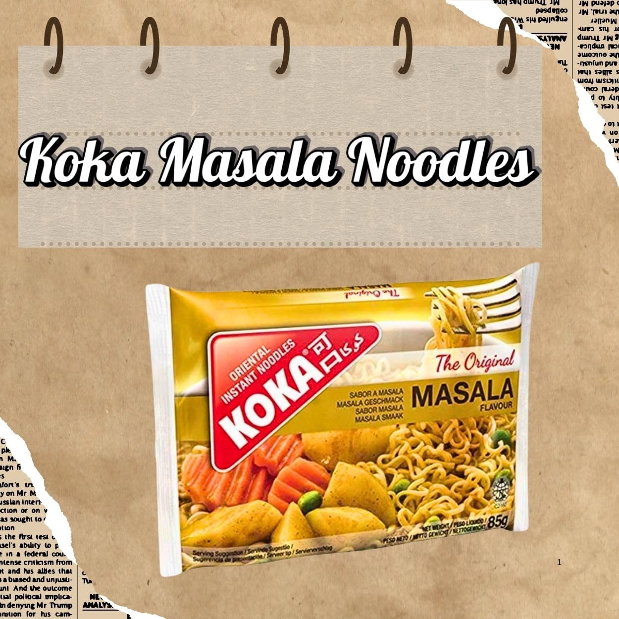 Koka Original Masala Flavour Instant Noodles, 85g, Indian-Style