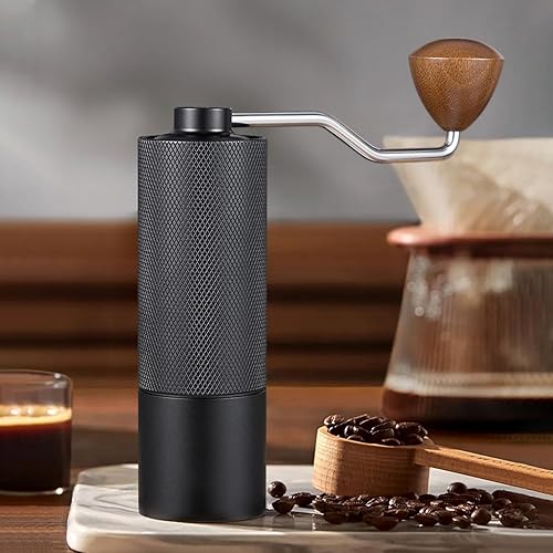 Miniatura 9 de Generic Molinillo de café manual Capacidad 0.88 oz, rebabas cónicas de acero inoxidable - mango de madera - ajustes internos ajustables,