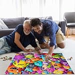 HUADADA 1000 Piece Puzzle for Adults - Crazy Colorful Monsters - 19.68" x 27.56" - Jigsaw Puzzle - Paper - 1000 Pieces - 1 Set - Ages 14+