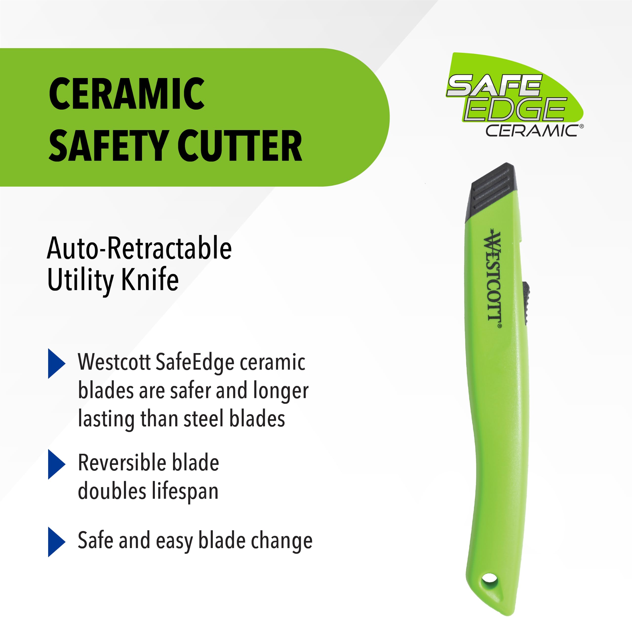 Amazon.com: Westcott Box Cutter Safety Ceramic Utility Knife