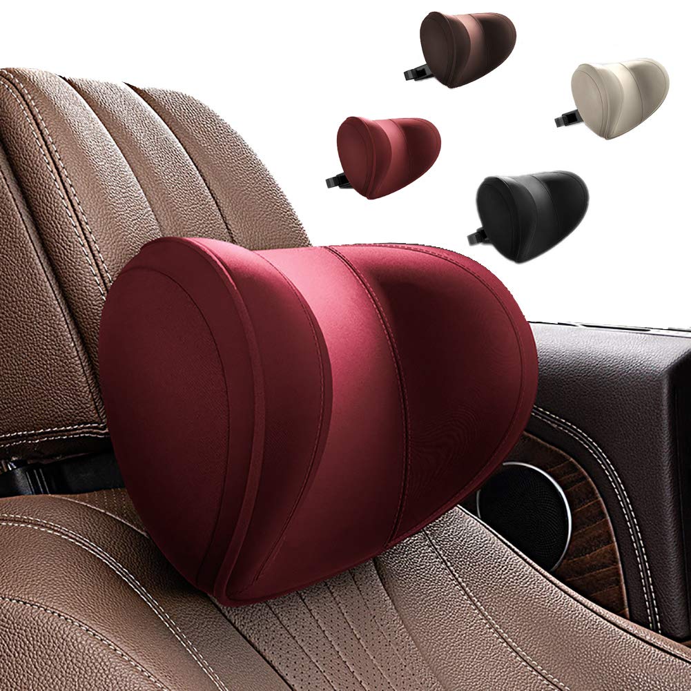 Almohada para El Reposacabezas del Asiento del Automóvil,Almohada para El Cuello del Automóvil,Soporte Ajustable para El Cuello del Automóvil,Viscoelástica De Alta Densidad Diseño Ergonómico