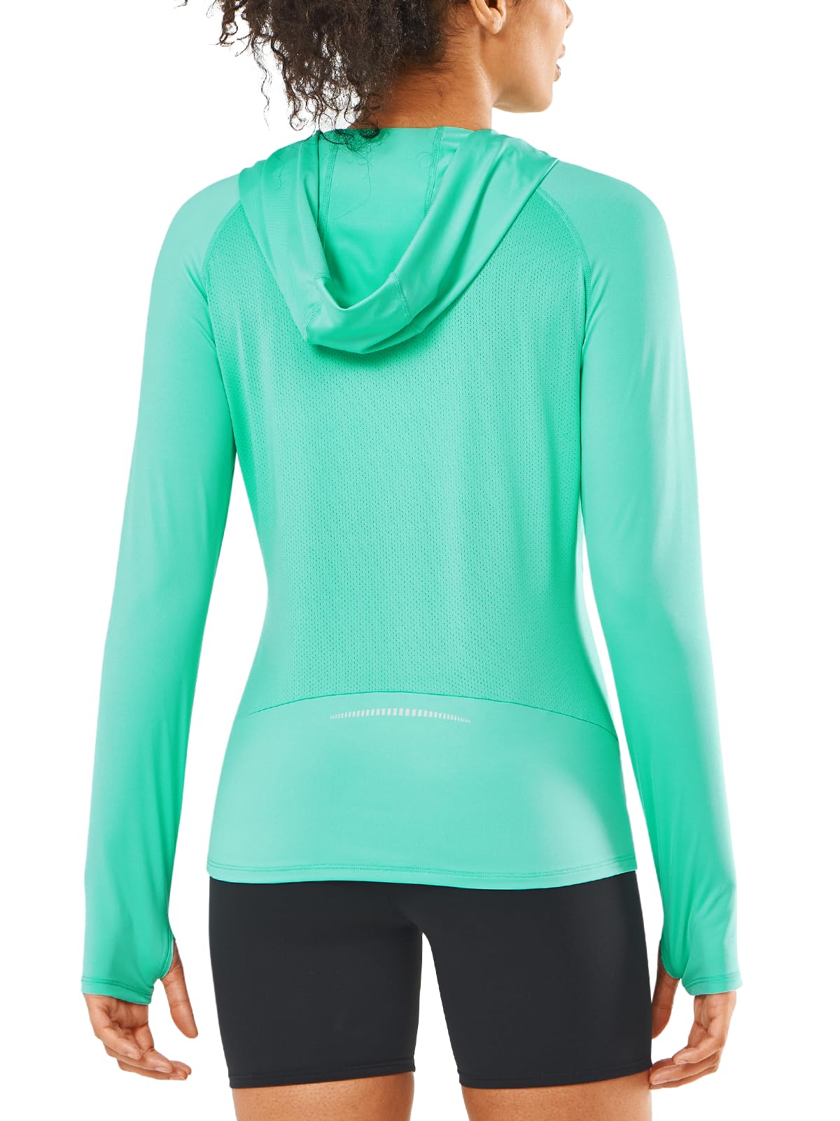 ALLZERO Women's Sun Protection Hoodie UPF 50+ Lightweight Long Sleeve with Back Breathable Mesh for Outdoor Fishing Hiking