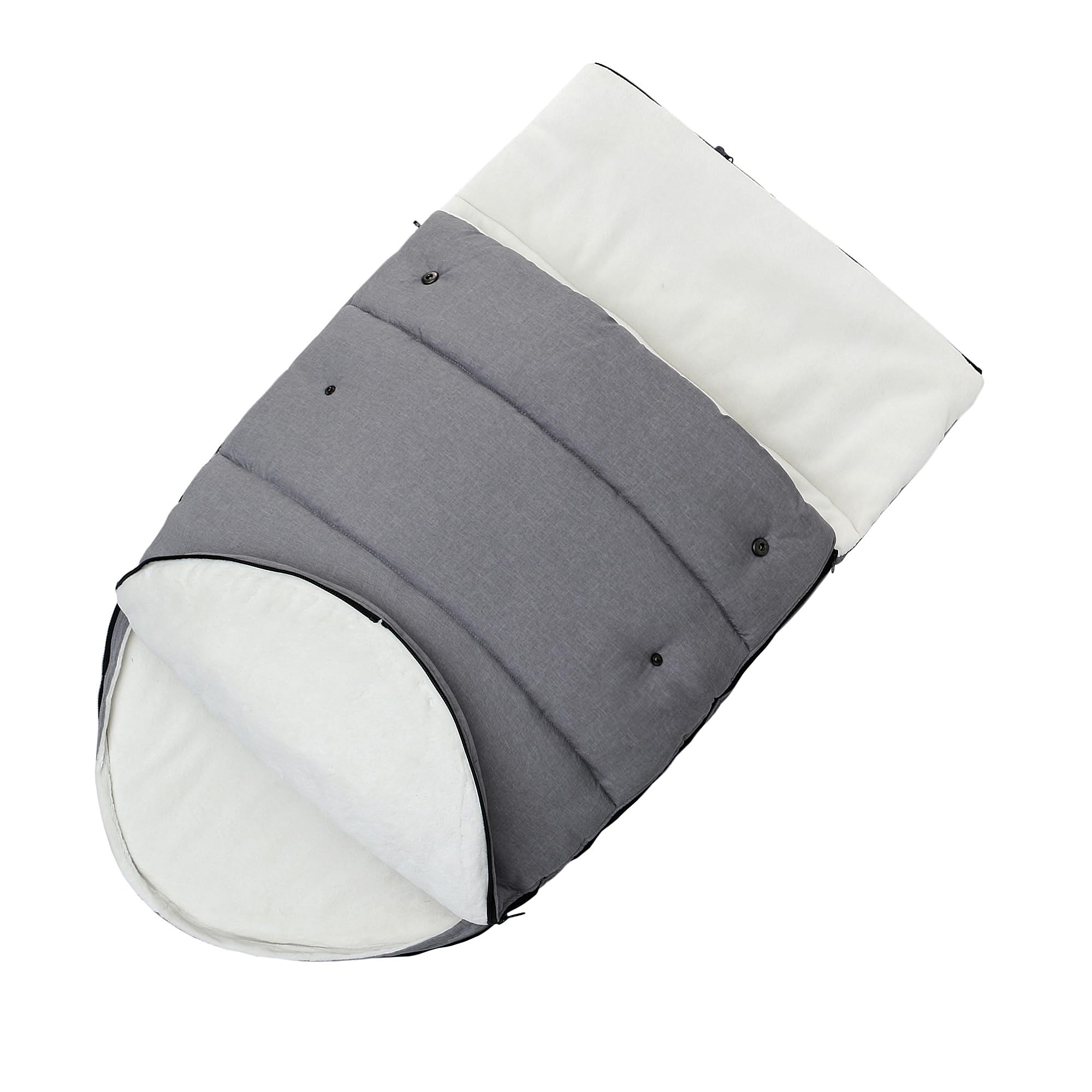 Saco universal para cochecito, forro para cochecito de bebé, universal, acogedor, impermeable y resistente al viento, 90 x 52 cm, gris