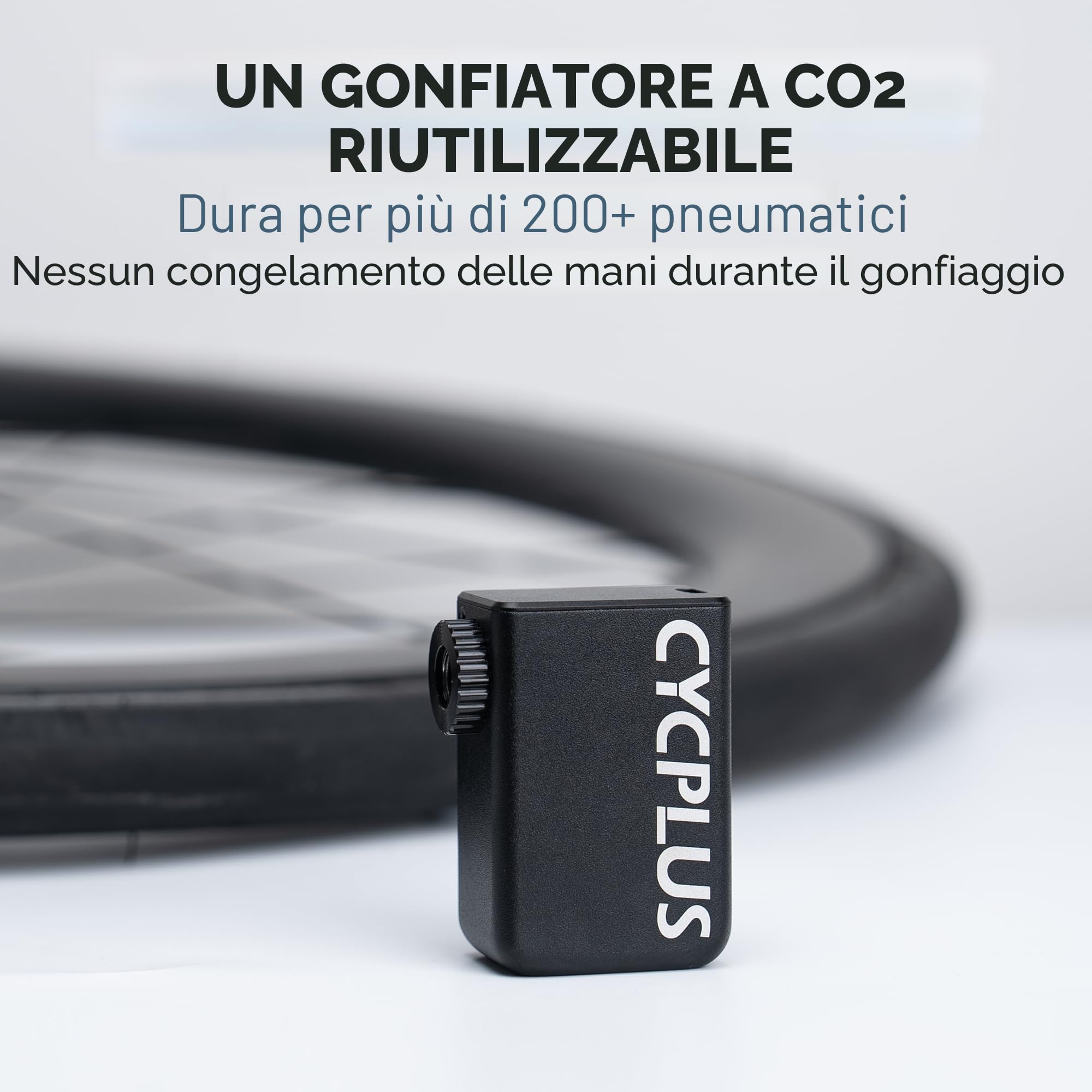 CYCPLUS Tiny E-Pump Pompa per bicicletta elettrica portatile 100 psi ricaricabile USB-C