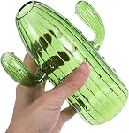 GARVALON Creative Cactus Shaped Glass Vase for Home Decor Versatile Hydroponic Planter and Centerpiece Clear