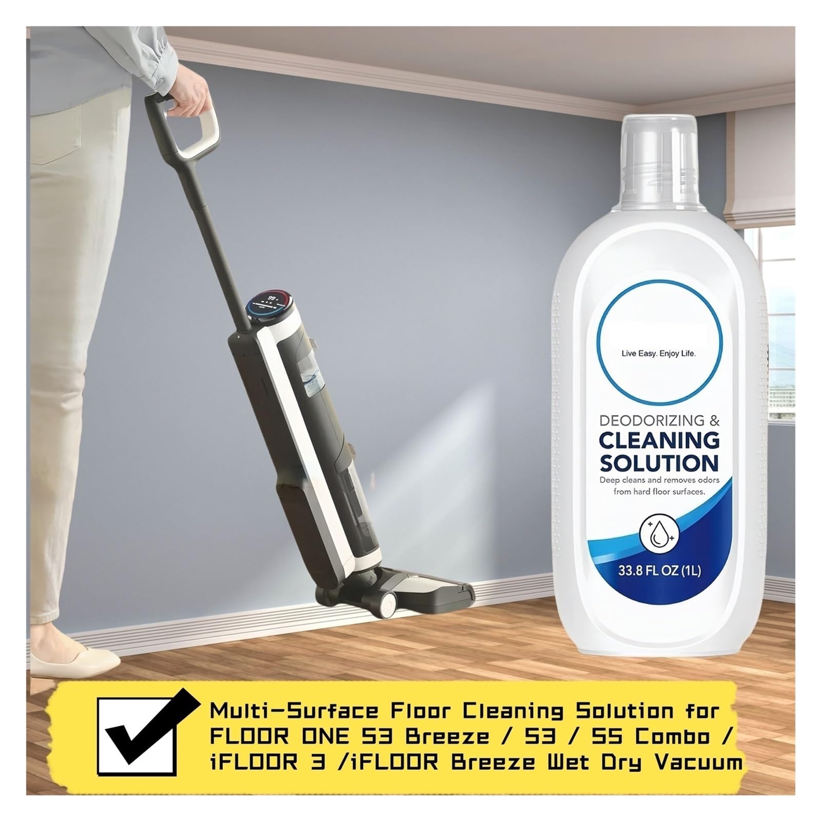 Solución Concentrada For Limpieza De Pisos Multisuperficie (aroma A Lavanda, 1 L X 2) - Compatible Con Tineco FLOOR ONE S3 Breeze