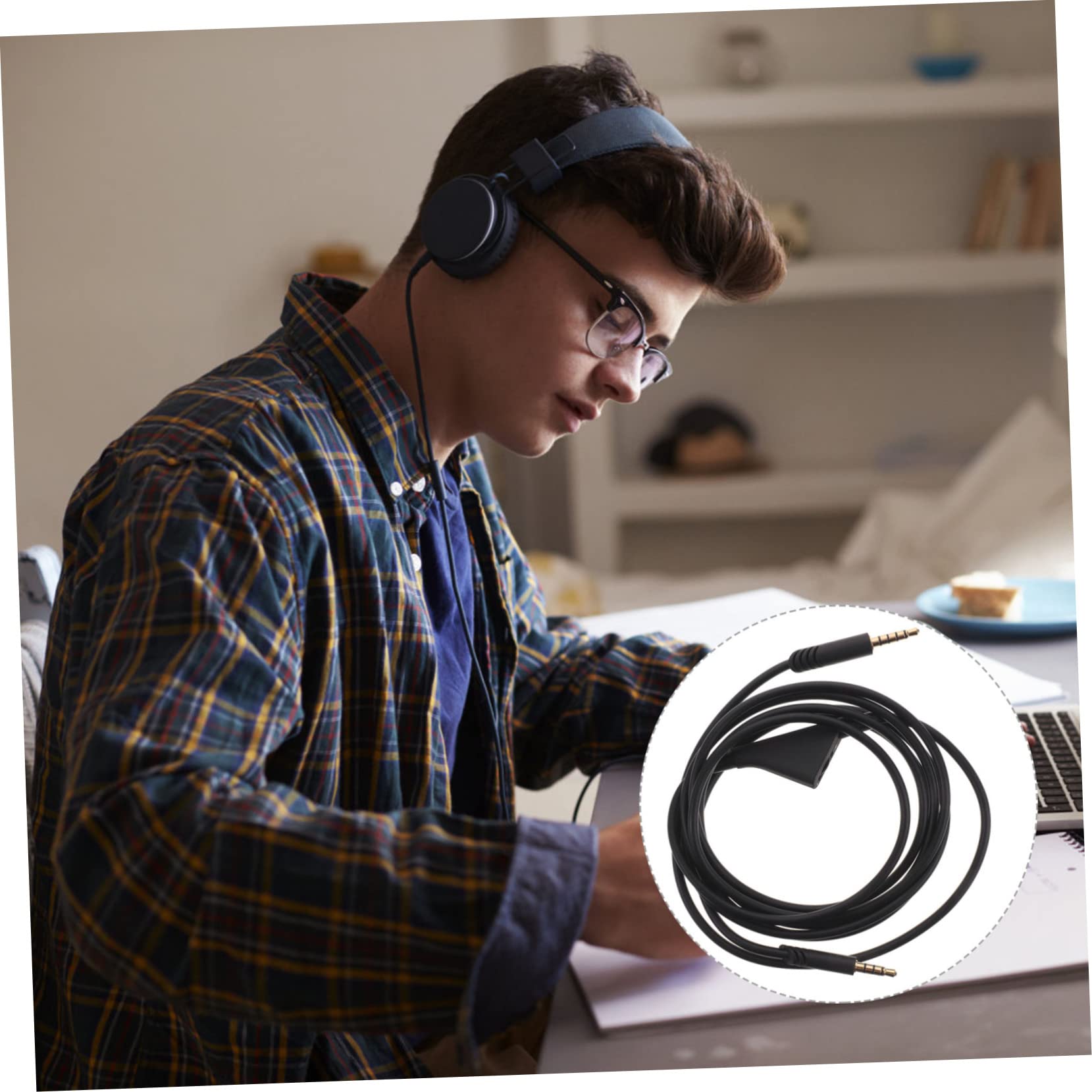 BESTonZON 4 Pezzi Cavo Audio Per Cuffie Cuffie Con Cancellazione Del Rumore Cuffie Con Cancellazione Del Rumore Cuffie Con Riduzione Del Rumore Cavo Aux Cancelacion De Filo Di Rame A10