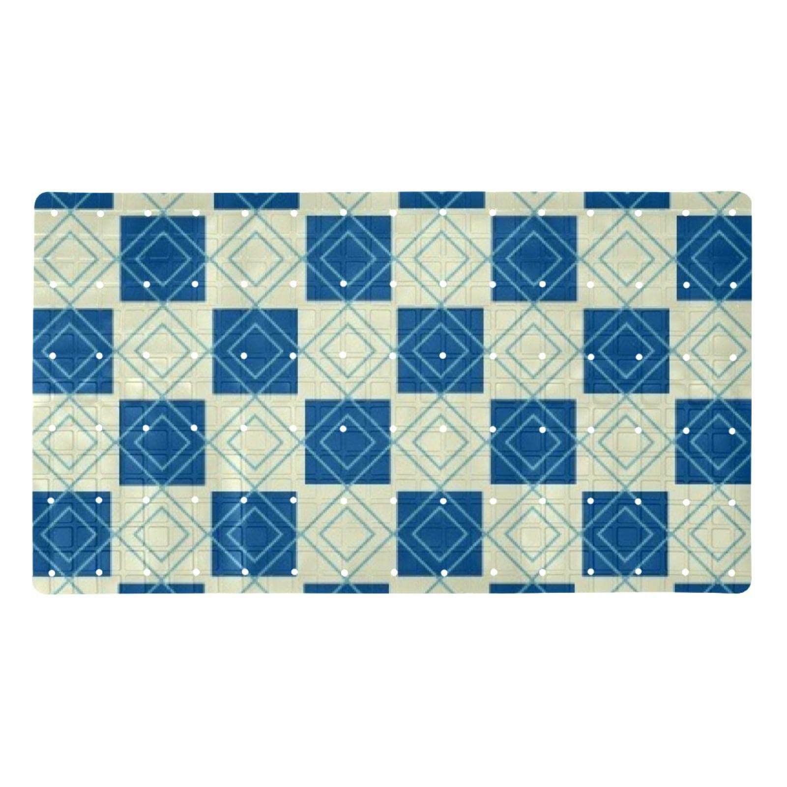 Alfombrilla de bañera 45x27 cm con ventosas y rombos