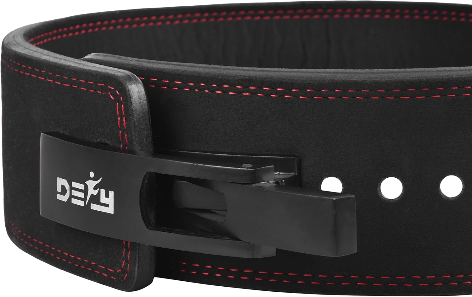 DEFY Weightlifting Lever Belt – 4” Wide Powerlifting Strongman Gym Belt for Men & Women – 10MM Lever Belt for Lower Back Support, Workout, Deadlift & IPF Bodybuilding