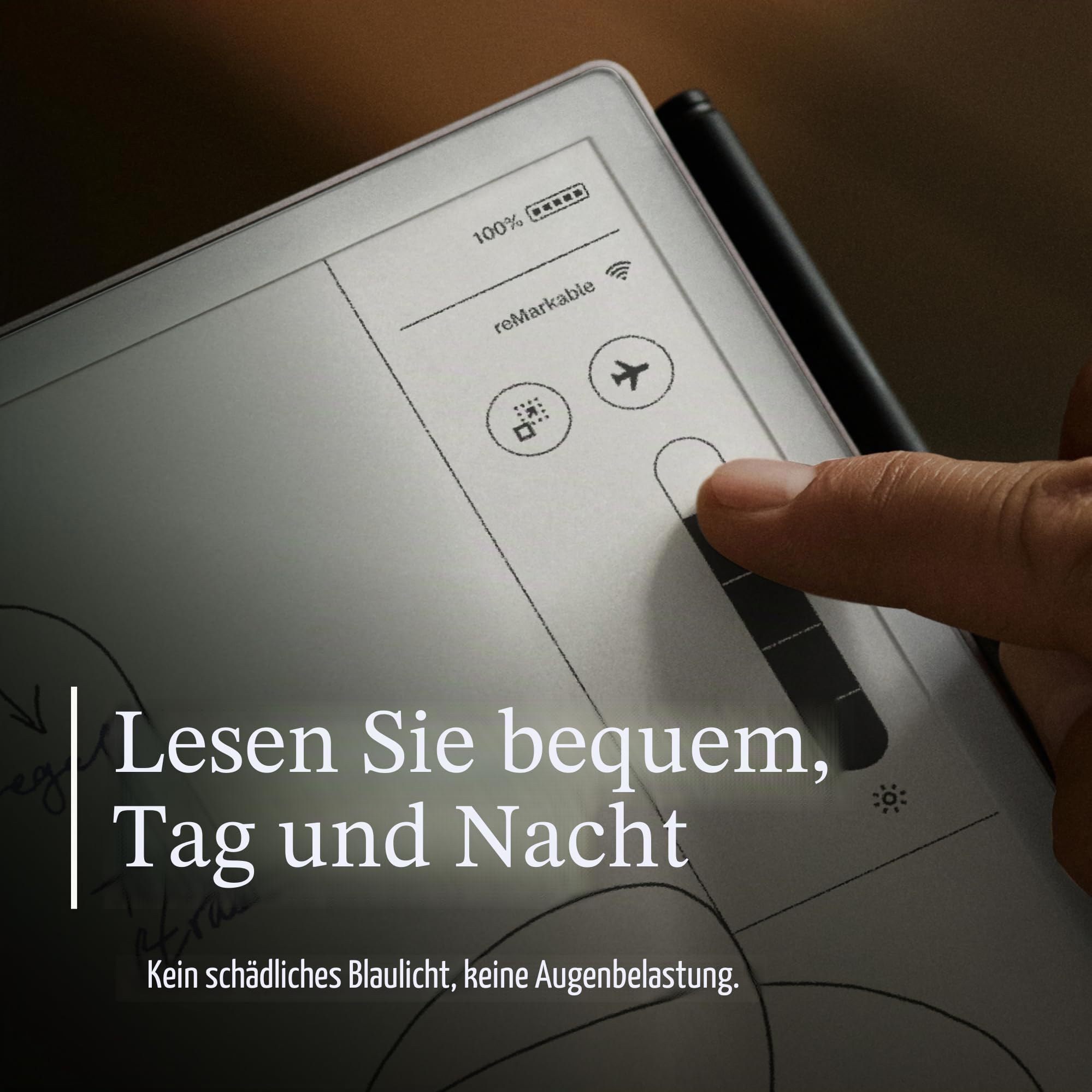 Remarkable Paper Pro Move – Gewebtes Folio-Bündel | ultrahandliches 7,3-Zoll-Farbtablet mit Marker Plus und Radiergummi und Einer Book Folio-Hülle aus Mosaikgewebe – Basalt