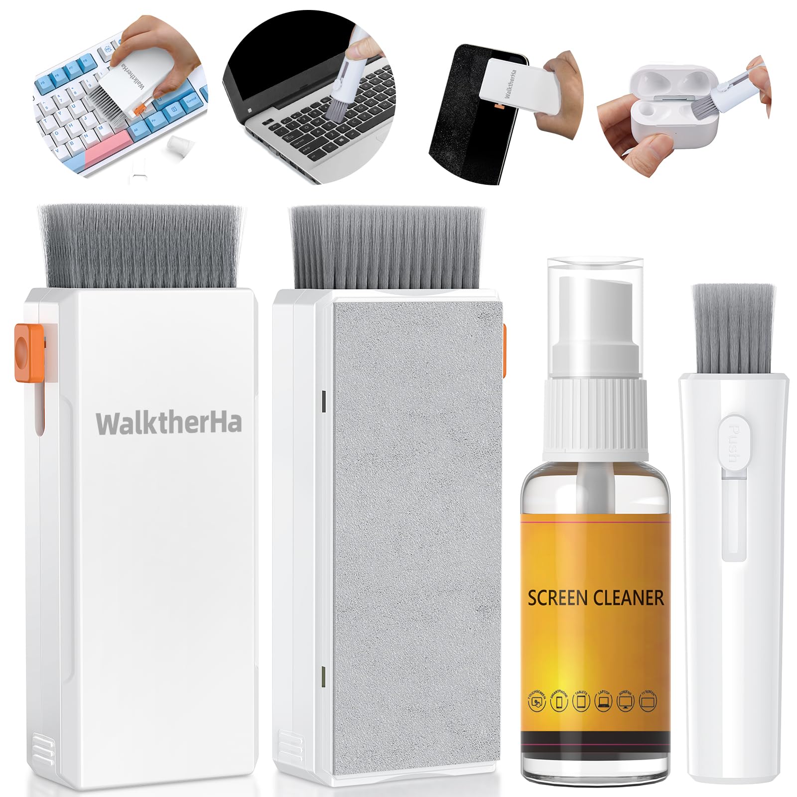 Keyboard Cleaner & Laptop Cleaning Kit, 15ml Screen Cleaner Spray, All-in-1