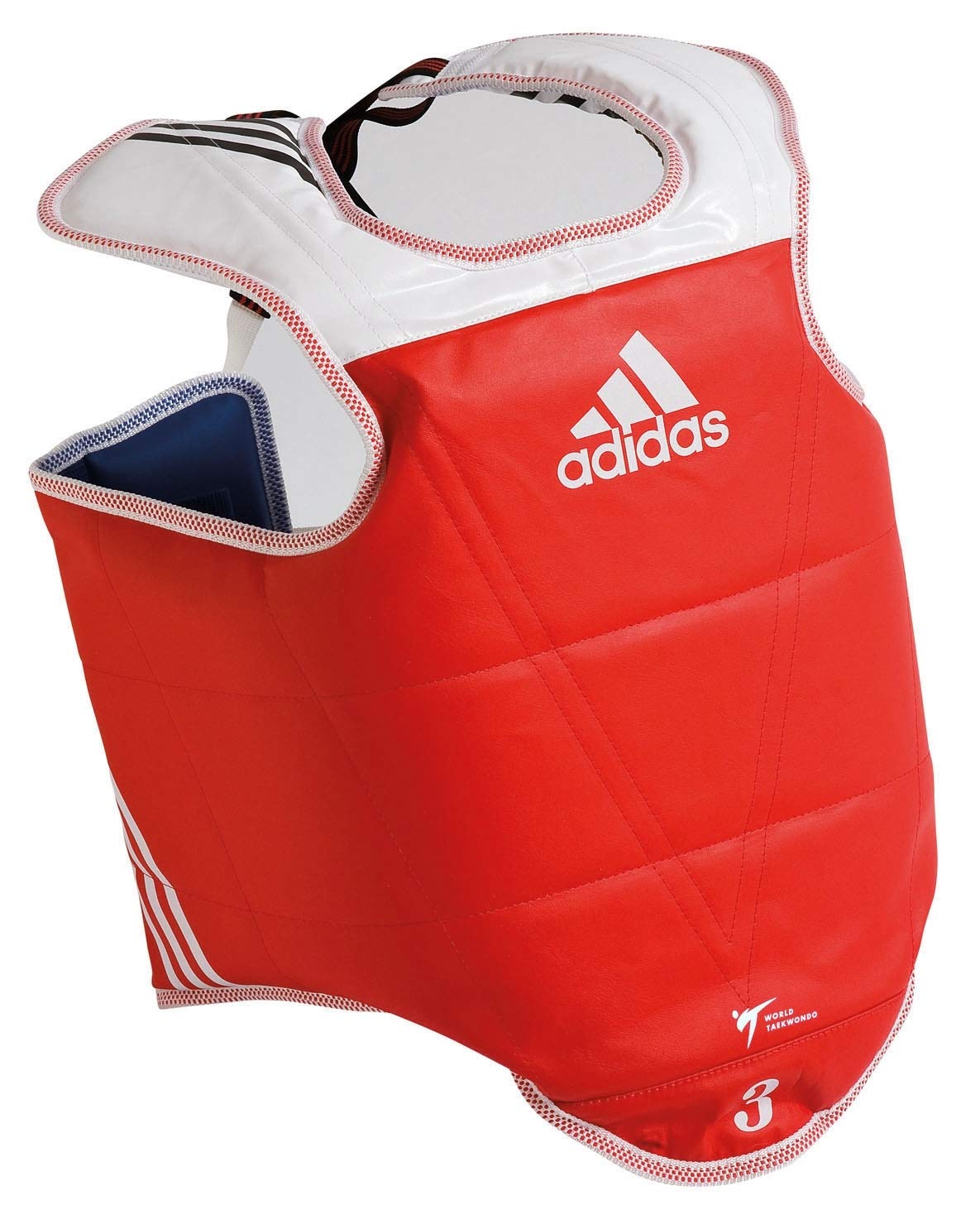 Adidas Körperschutz für Taekwondo, doppelseitig, Blau/Rot