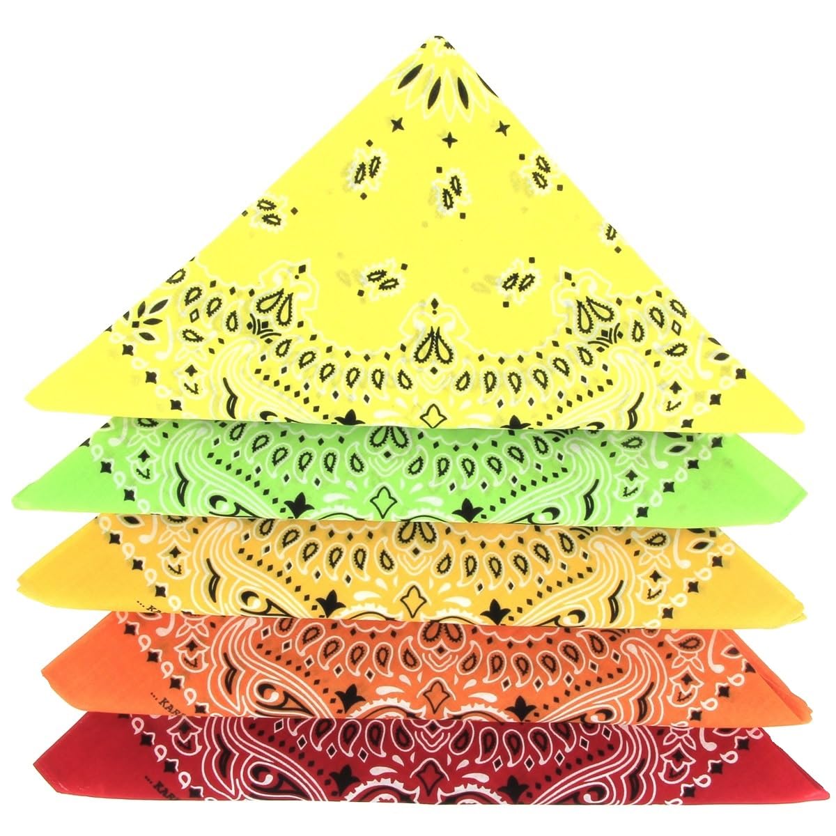 lokxmve 3 Pezzi Bandana Uomo Donna Bandanas Paisley Multifunzionale Bandane Colorate Set Cowboy Bandane per Adulti Bambini Bandana Moto per Capelli Collo Polso Testa Cravatta(Nera,Rossa,Bianca