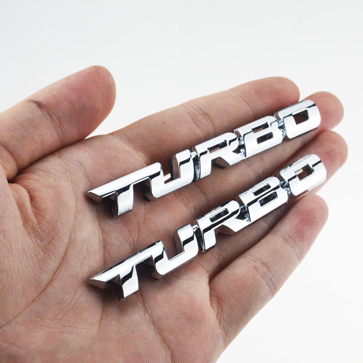 AICEL Turbo Car Emblem, 2 PCS 3D Metal Turbo Badge for Auto
