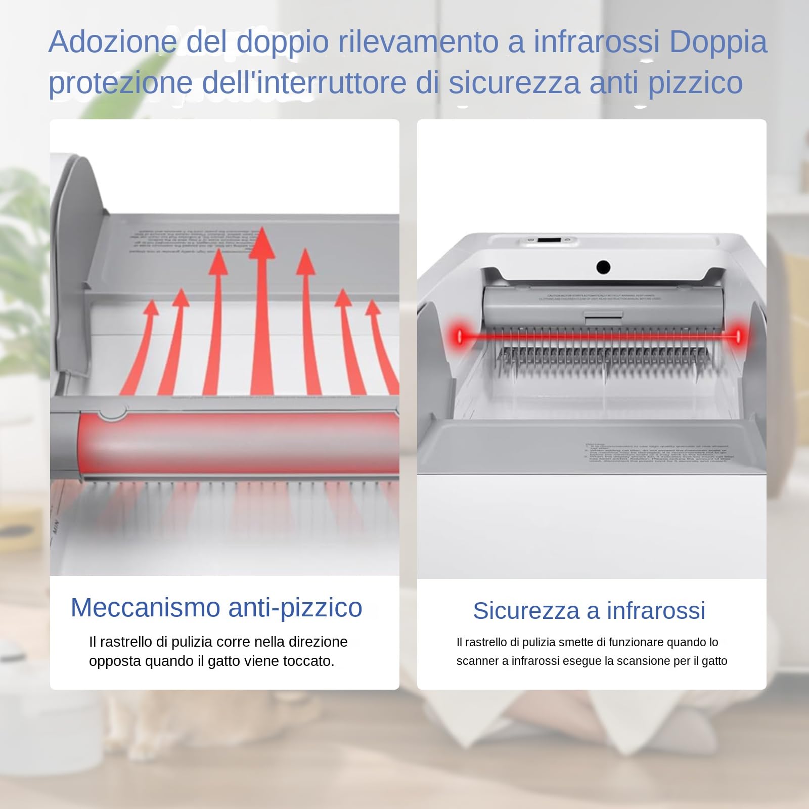 Lettiera per Gatti con Pulizia Automatica 5L Pulsante o Telecomando APP Sotto i 45 Decibel Lettiera Gatto con Sensore a Infrarossi e Protezione dalle Perdite 20 KG Massimo 73,8x25x45 cm