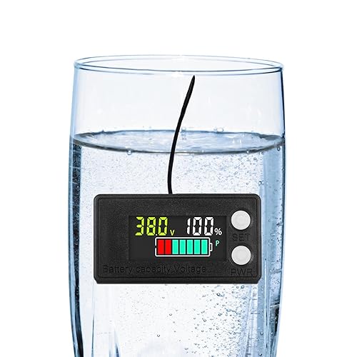 Miniatura 2 de IPX7 - Medidor de voltaje para carrito de golf, impermeable, 12 V, 24 V, 36 V, 48 V, 60 V, 72 V, indicador de capacidad de batería con