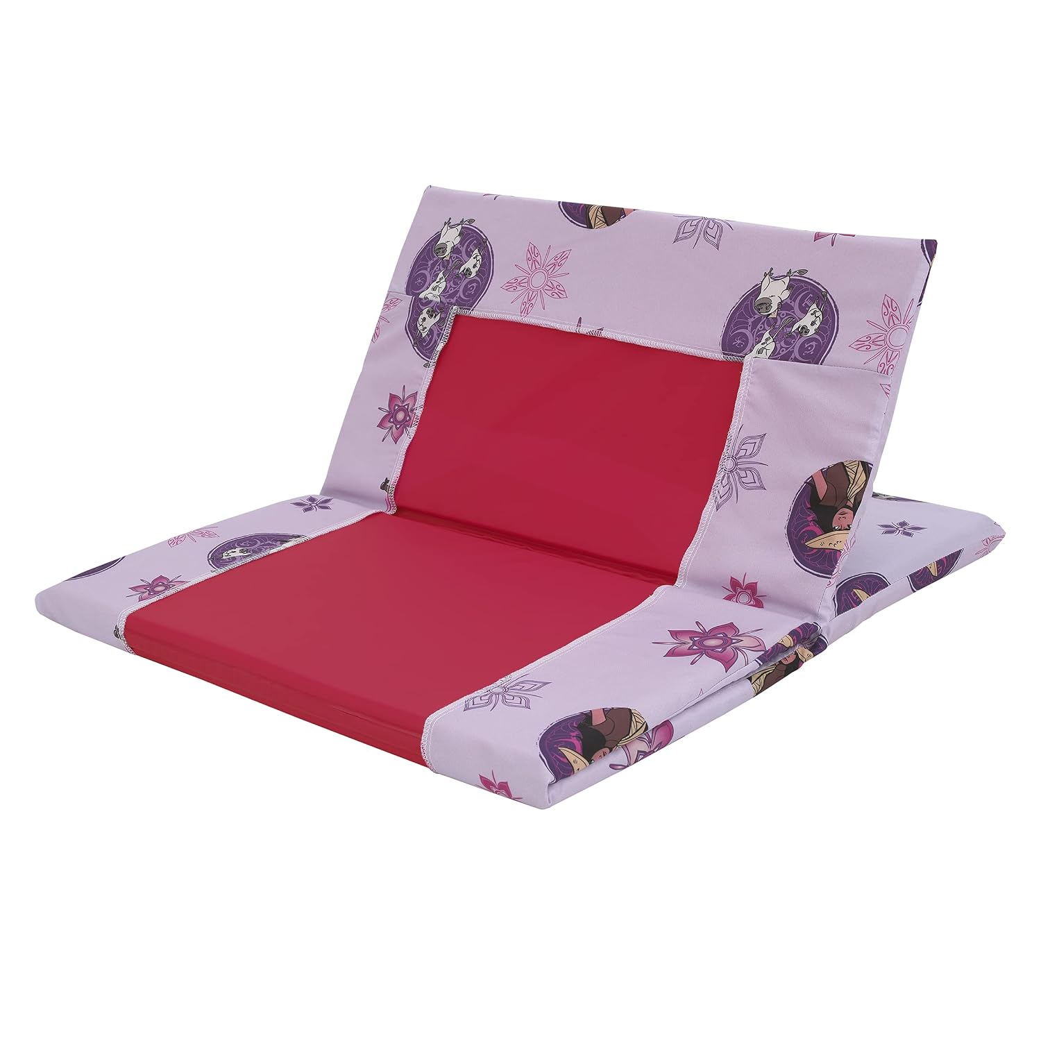 Disney Raya & The Last Dragon Mythic Pop with Ongis Lavender, Purple, & Magenta Flowers Preschool Nap Pad Sheet, Lavender, Purple, Magenta, Tan