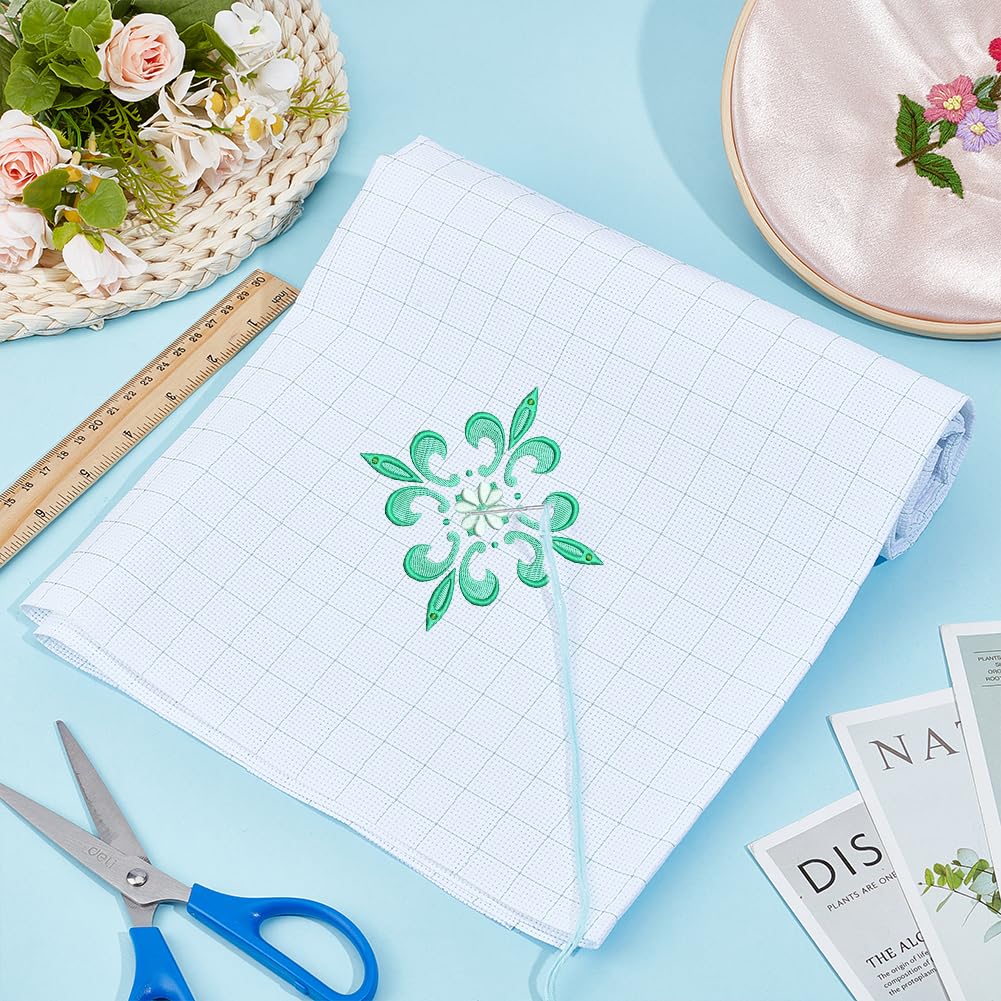 BENECREAT Lot de 8 toiles Aïda 14 fils en coton pour point de croix