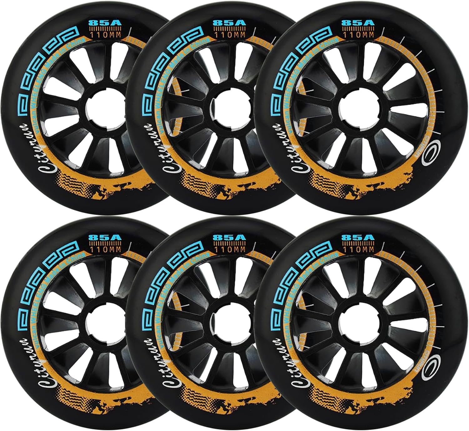 Inline Skate Wheels Outdoor Indoor 85A 90/100/110mm (6/8-Pack) Highly Elastic Wheels Inline Skates Replacement Wheel