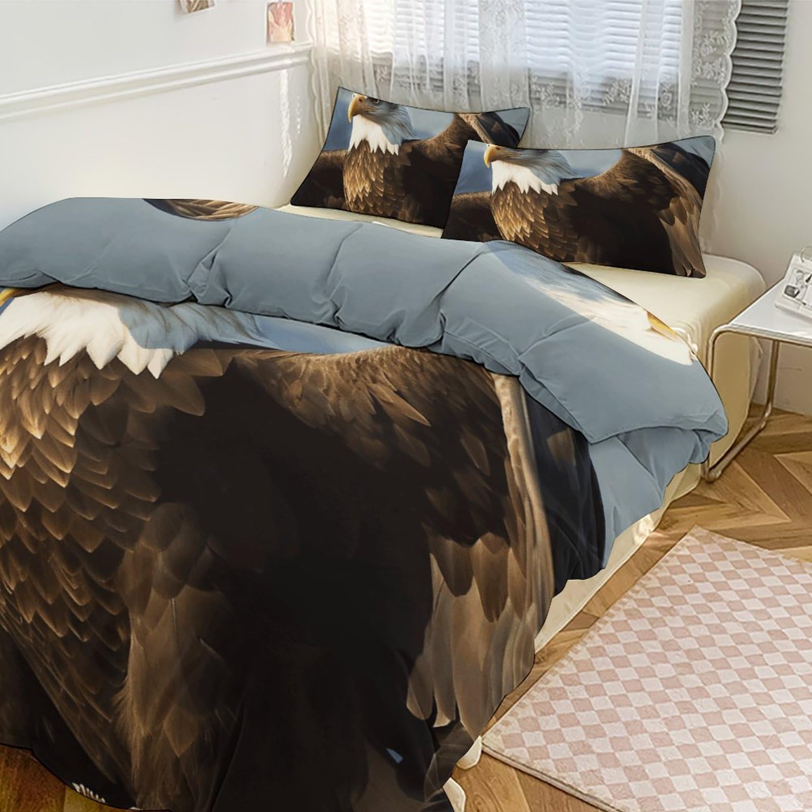 Parure de lit motif aigle pour réchauffer les nuits d'hiver à la maison et à l'hôtel