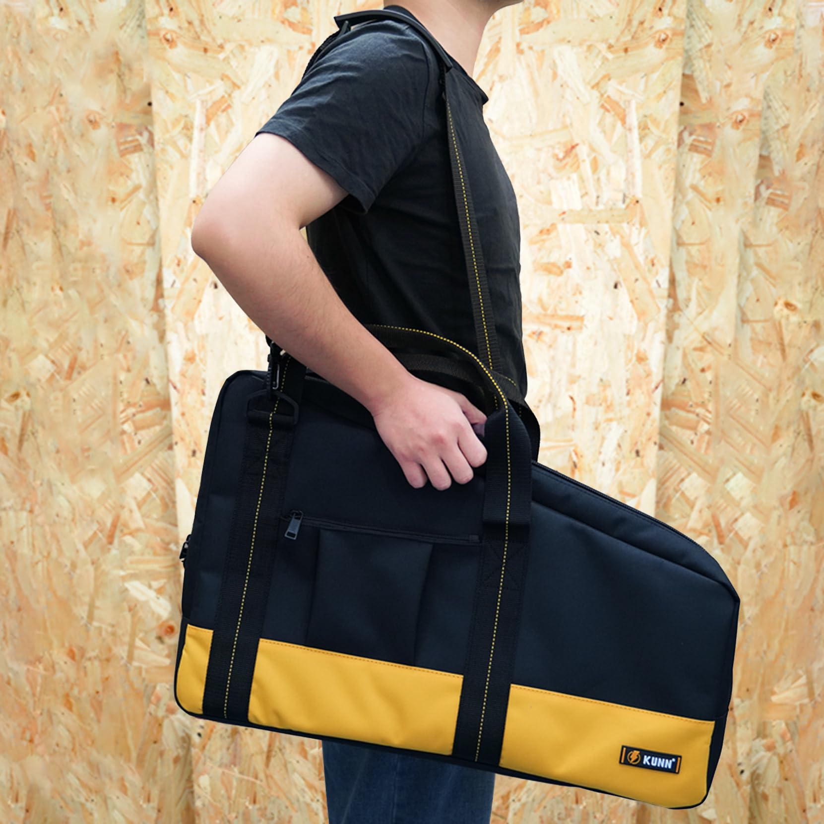 Framing Nailer Bag Adjustable Shoulder StrapDual Lockable ZipperExtra - View #9