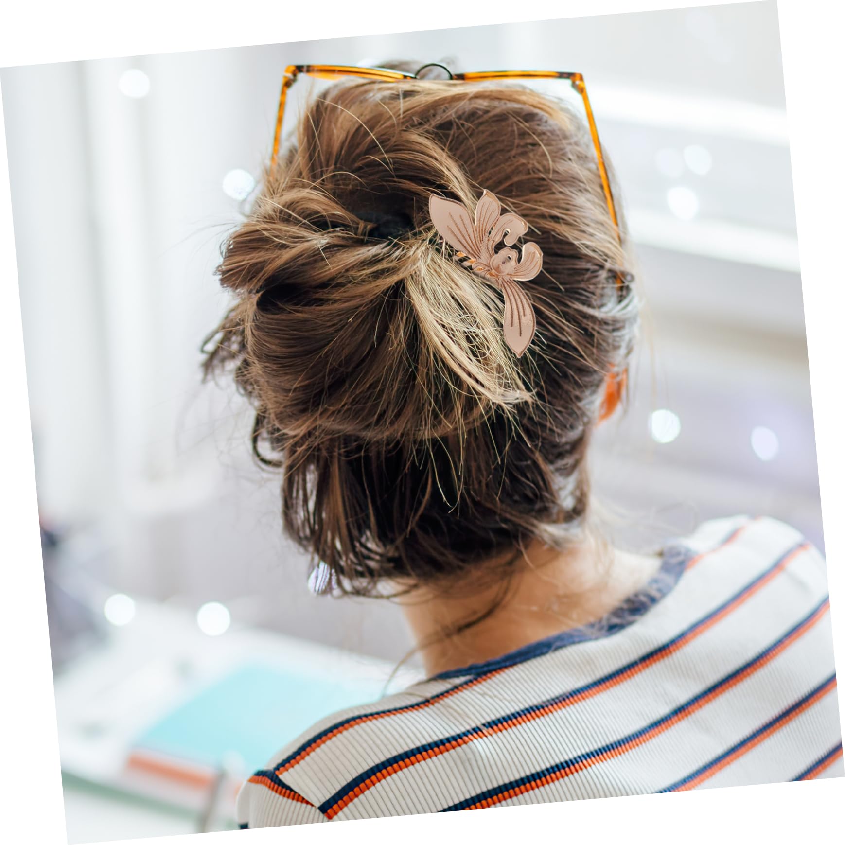 Beavorty 10 Piezas Peine Para El Pelo De Pinzas Para El Cabello De Flores Para Mujeres Pasadores De Pelo Para Mujer Palos De Pelo Retro Cobre Pensamientos Perder De Madera