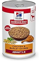 Vista 17 de Hill's Science Diet Alimento húmedo para perros adultos de 1 a 6, carne de res y cebada, latas de 5.8 onzas, paquete de 24