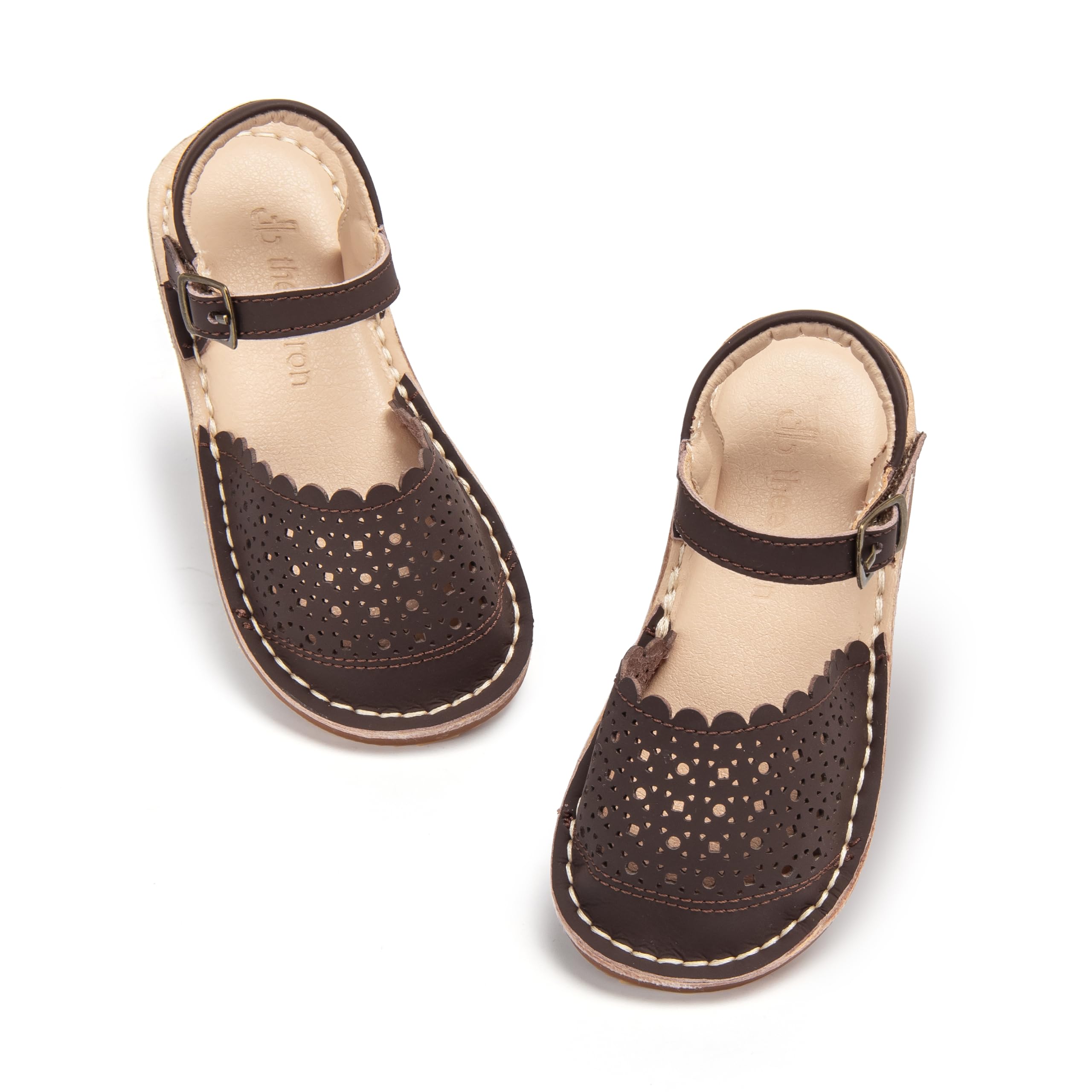 THEE BRON Toddler Girls Espadrilles Sandals Hollow Out Rustic Dress Shoes