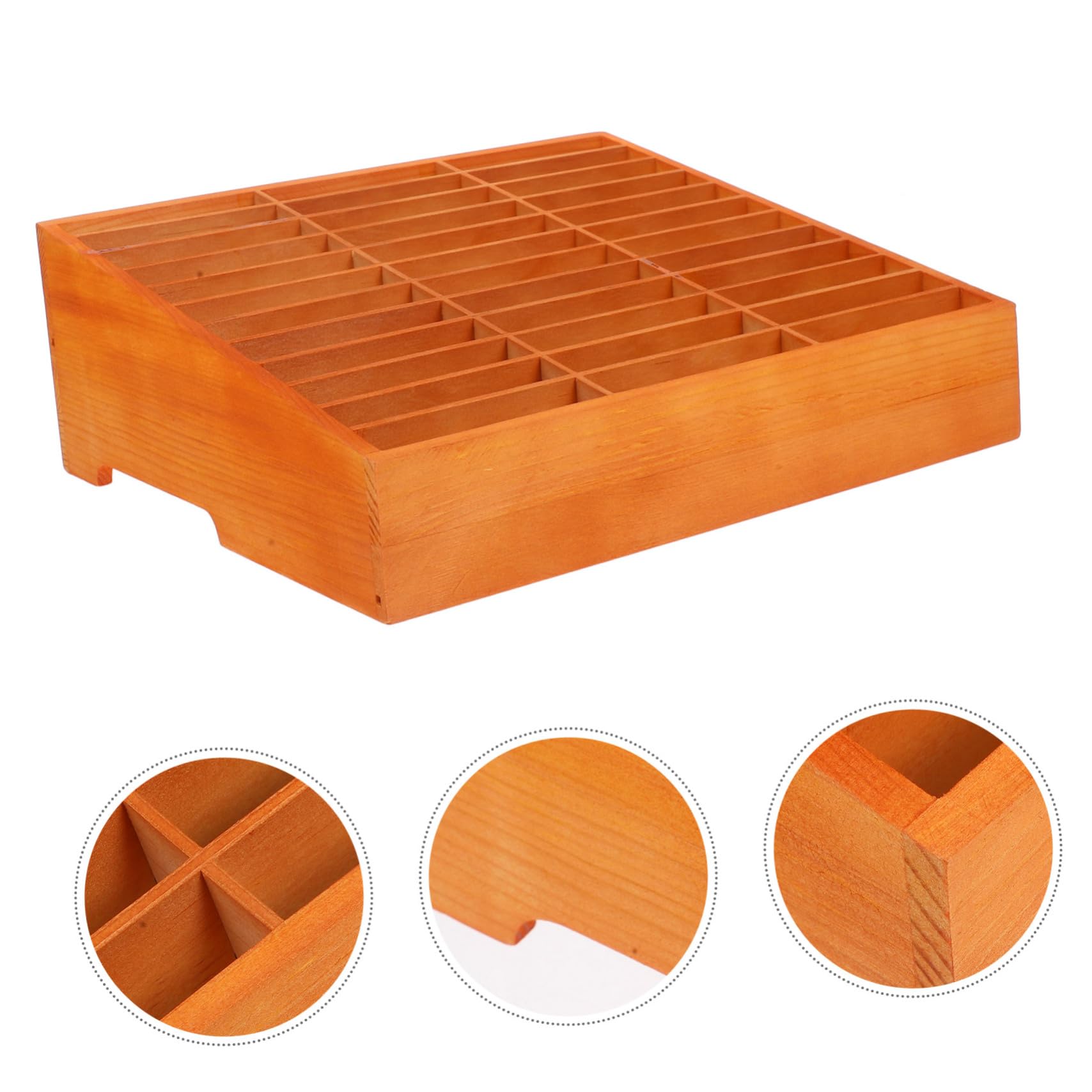 Set di organizer da scrivania in bambù con 2 scatole portaoggetti per telefoni cellulari, organizer per cassetti, portapenne, libri, accessori da scrivania per ufficio e auto.