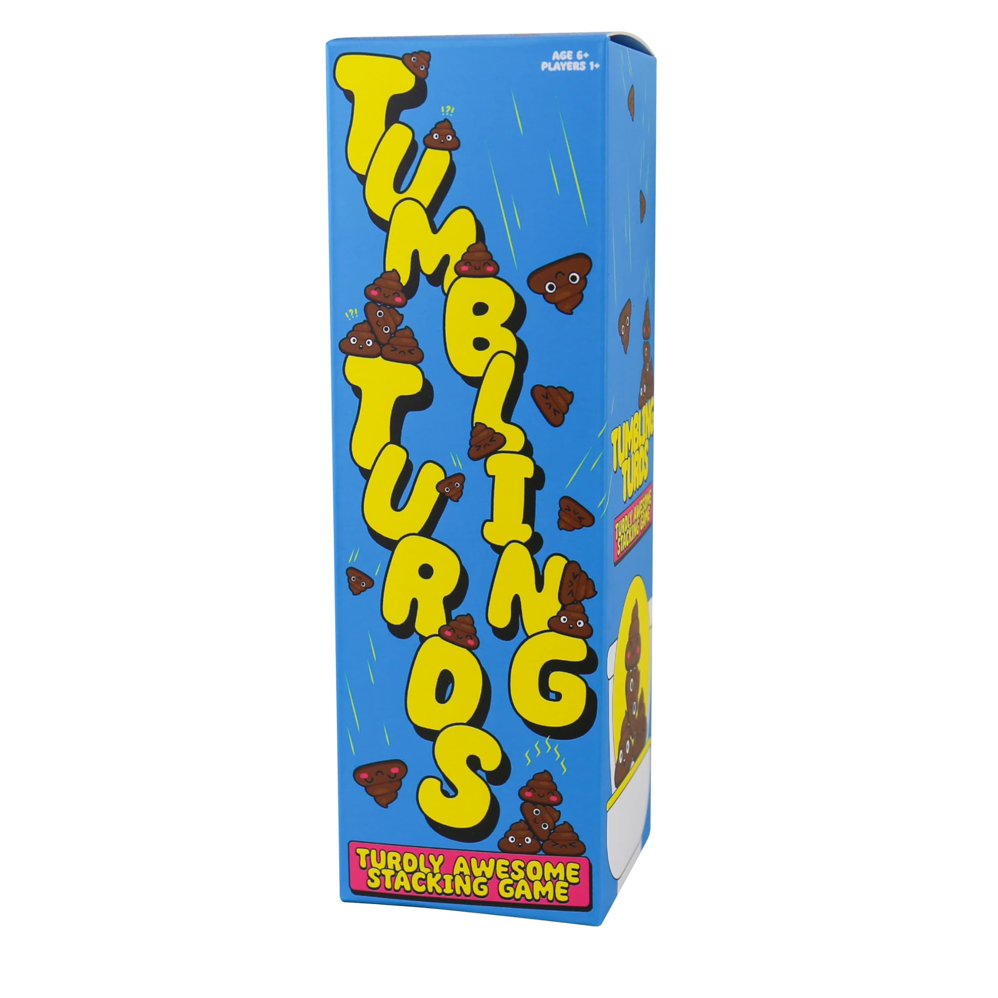 Gift Republic Tumbling Turds Poo-Themed Stacking Game for Kids Fun Portable Tower Building Challenge 16 Pieces Idea, Brown