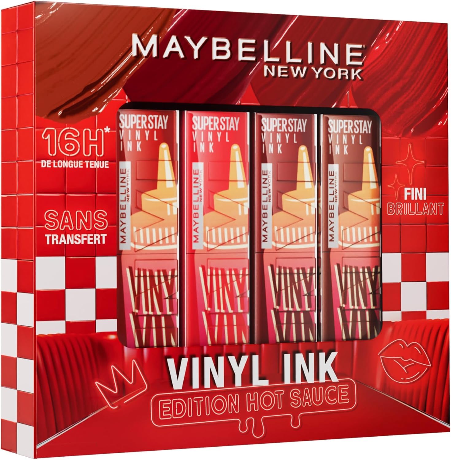 Maybelline New York SuperStay Coffret 4 Rouges à Lèvres Tenue 16H