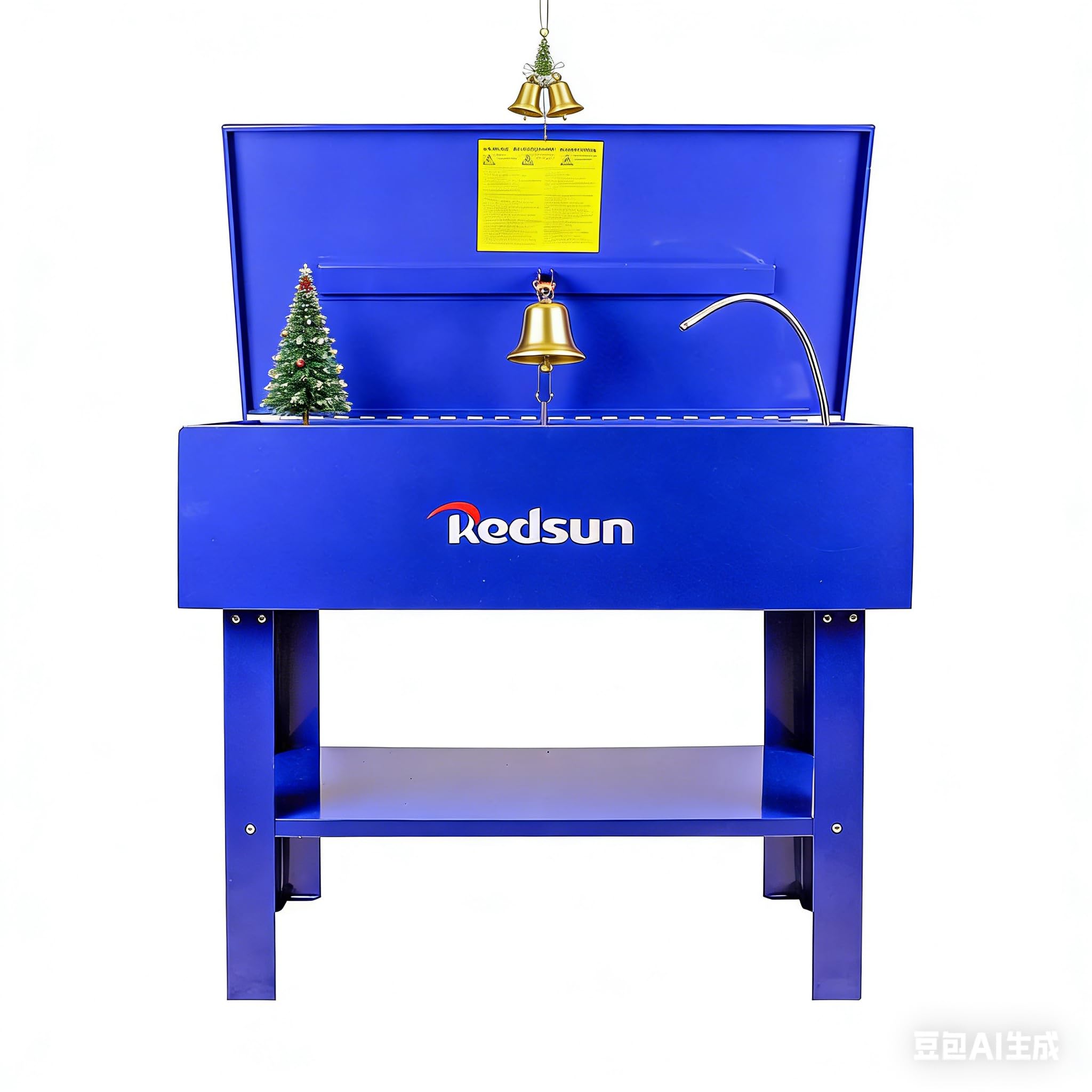 Red Sun Parts Washer 40 Gallon Cabinet Electric Solvent Pump Portable Automotive Parts Cleaner with Shelf Tank for Wheel Bearings, Gears, and carburetors