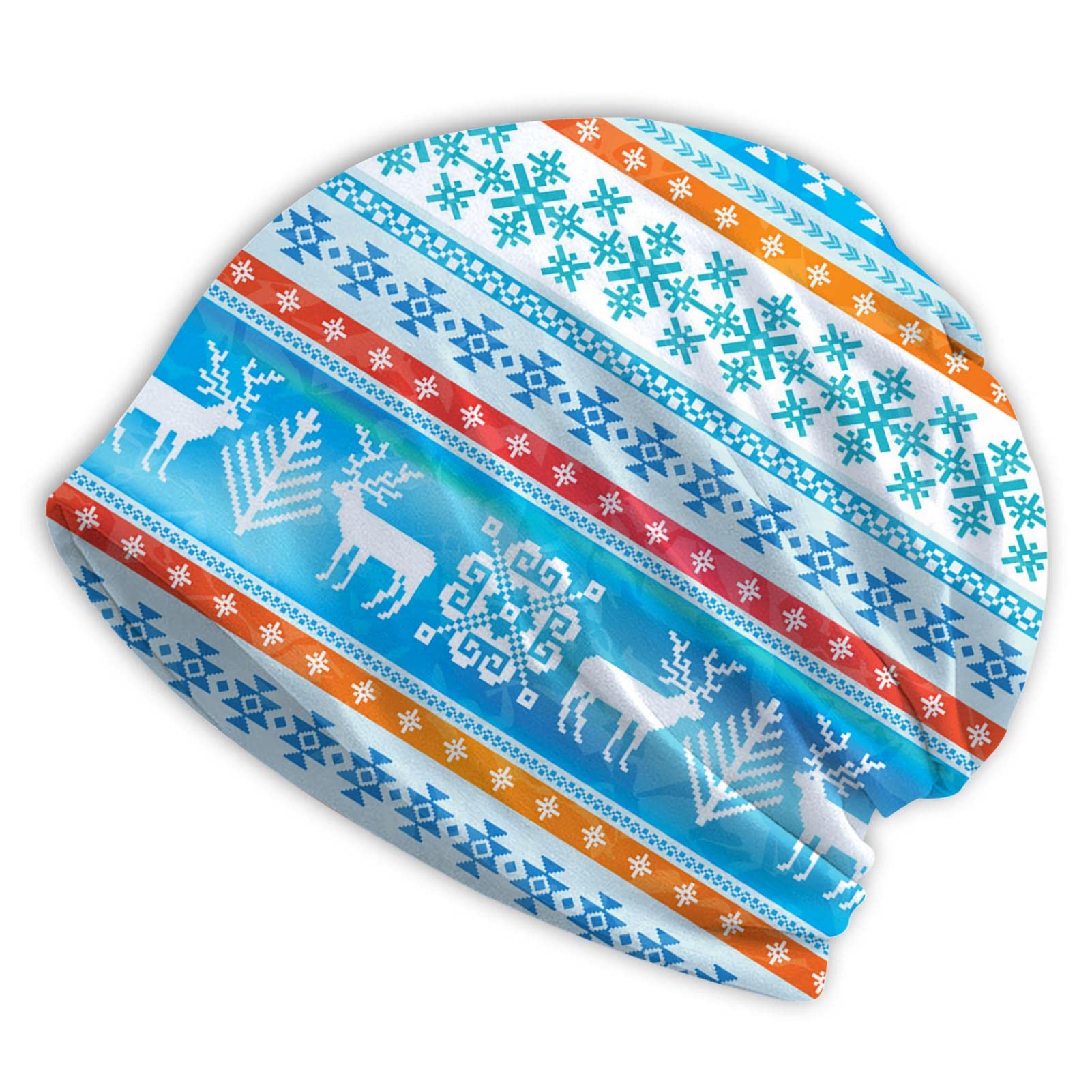 DlrunopLights of Christmas Slouchy Beanie Chemo Hat Scarf Soft Lightweight Running Dwarf Cap for Men Women