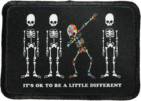 Its OK to Be A Little Different Patch Autism Dye Sublimation Iron On Applique
