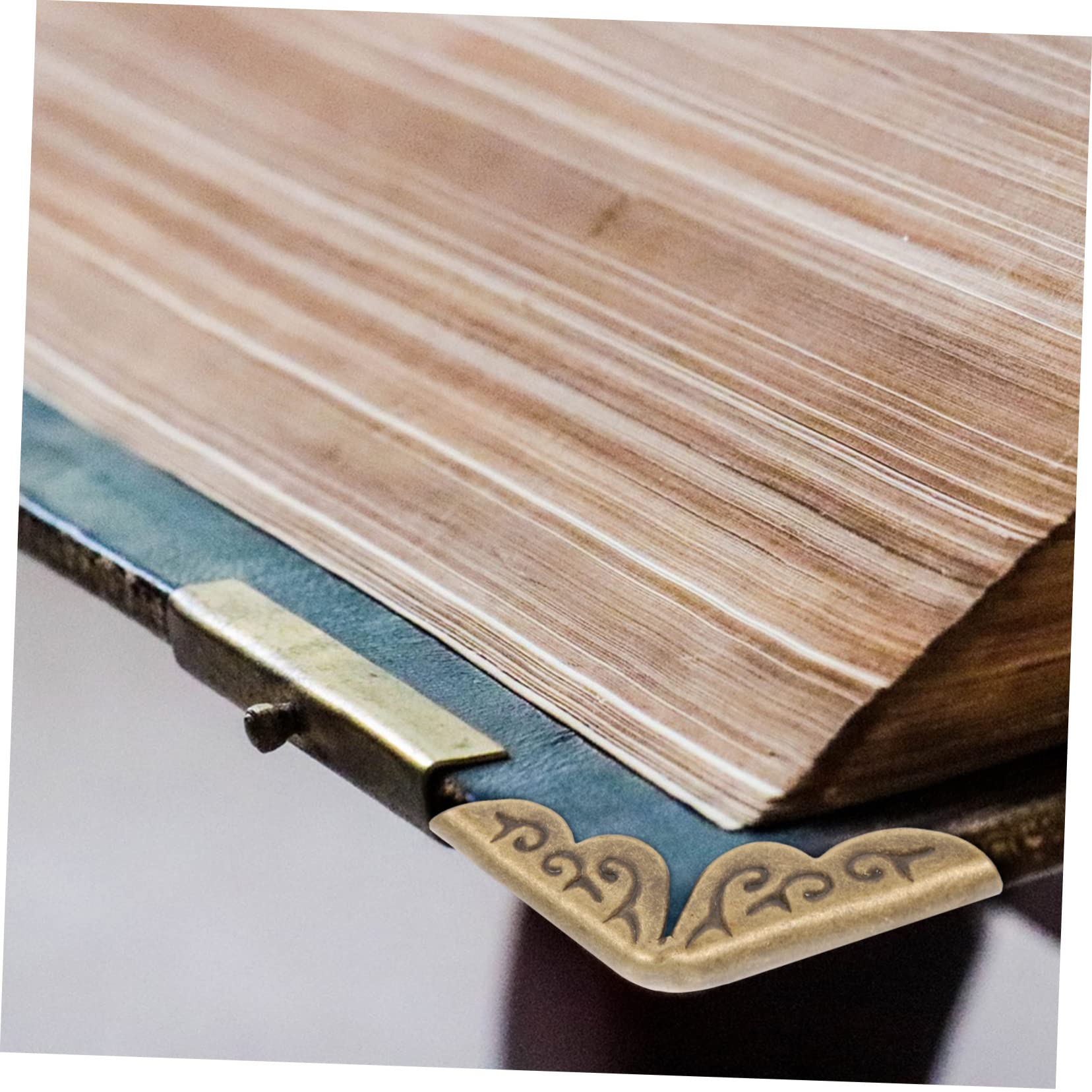 Veemoon Book Corner Covers 60pcs Metal Book Corner Protectors Smooth Surface for Decorative Protection