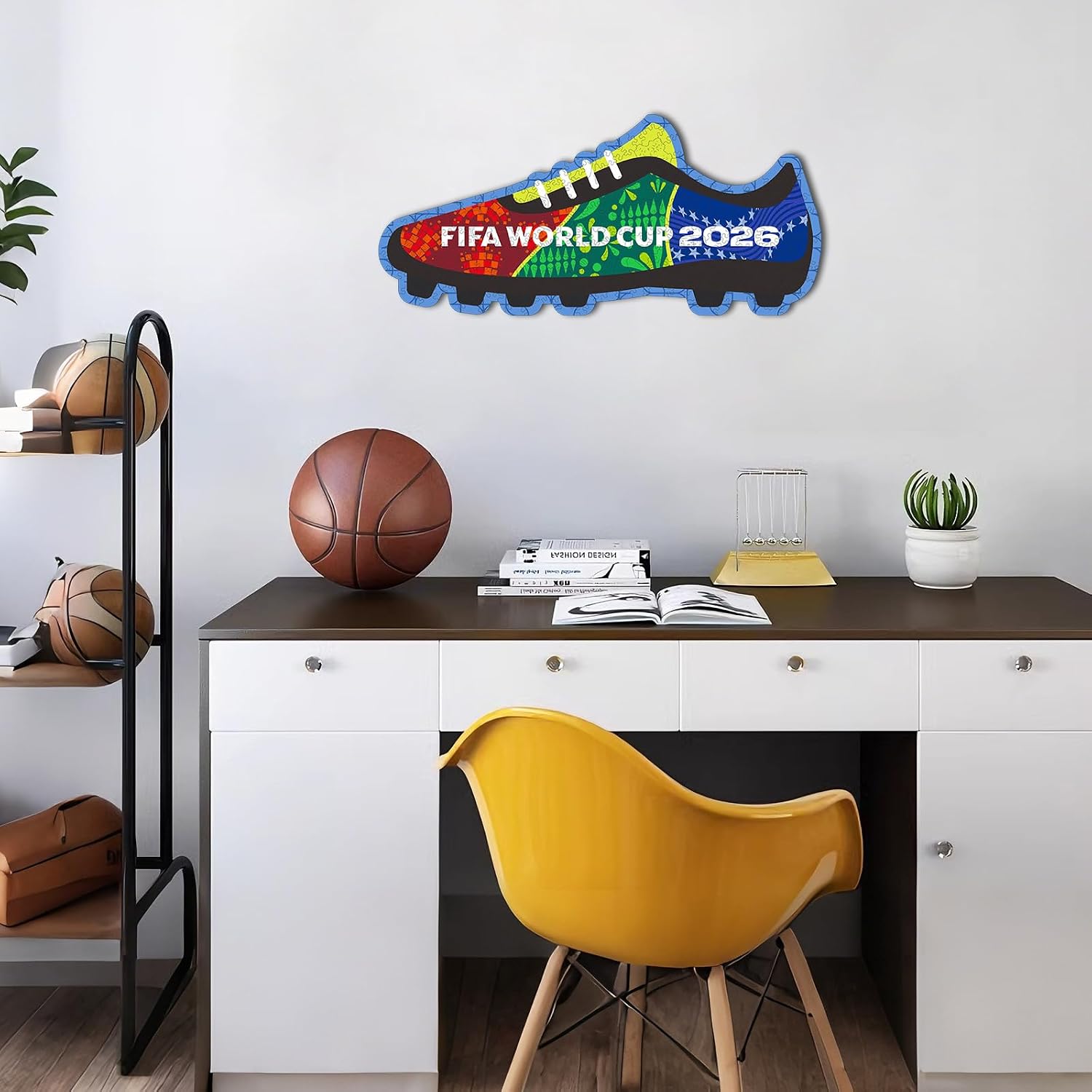 FIFA World Cup 2026 Wooden Puzzles for Kids & Adults, FWC 26 Boot 200 Pieces, Unique Shape Jigsaw Puzzle, 5MM Thick, Officially Licensed Product, 17.7x8 Inch