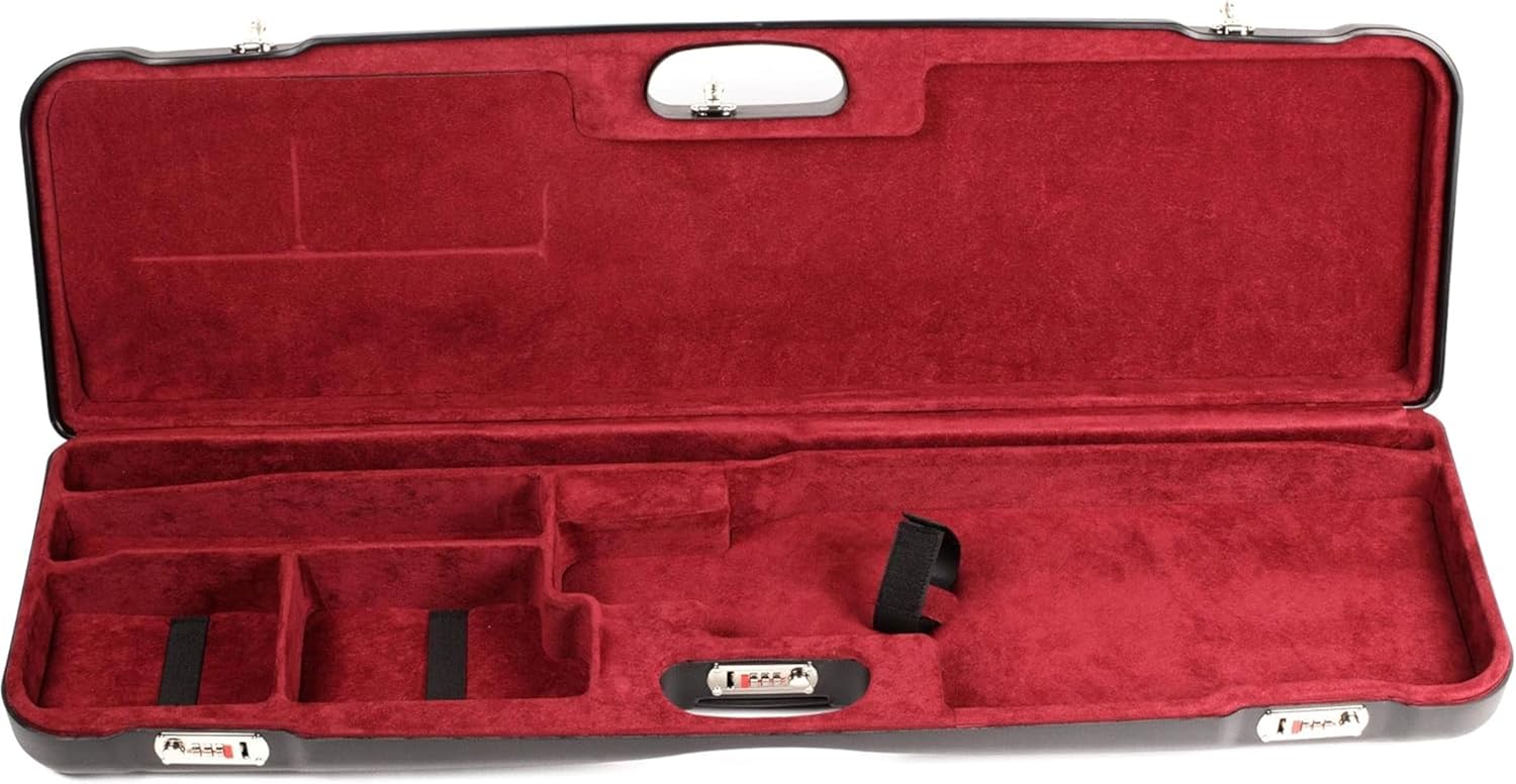 Negrini Shotgun Case - Hard Case for Over/Under, Un-Single, or Top-Single Shotgun - Fits 1 Shotgun, Up to 34” Barrels - Airline Approved, Double Wall, TSA Locks - Made in Italy - 1657 Series
