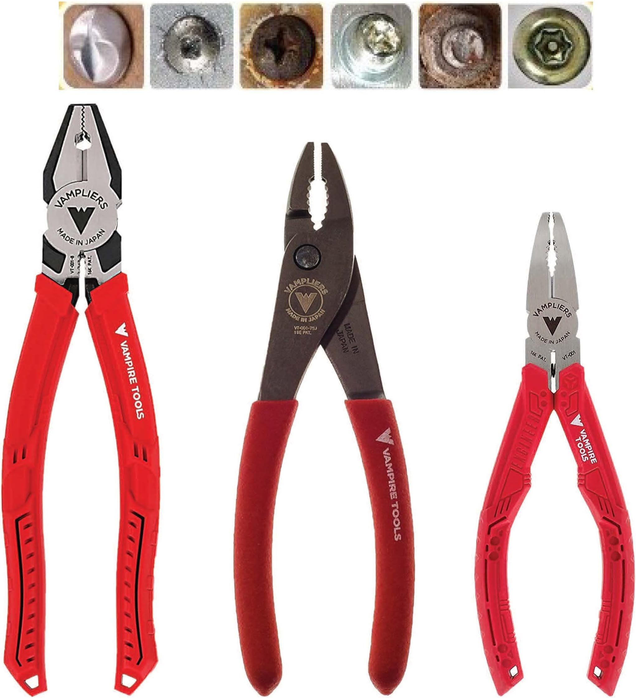 VAMPLIERS Best Made Pliers VT-001-S3B 3-PC Set Security/Specialty/Rusted/Torx/Stripped/Screw Extraction Pliers Makes Best Gift