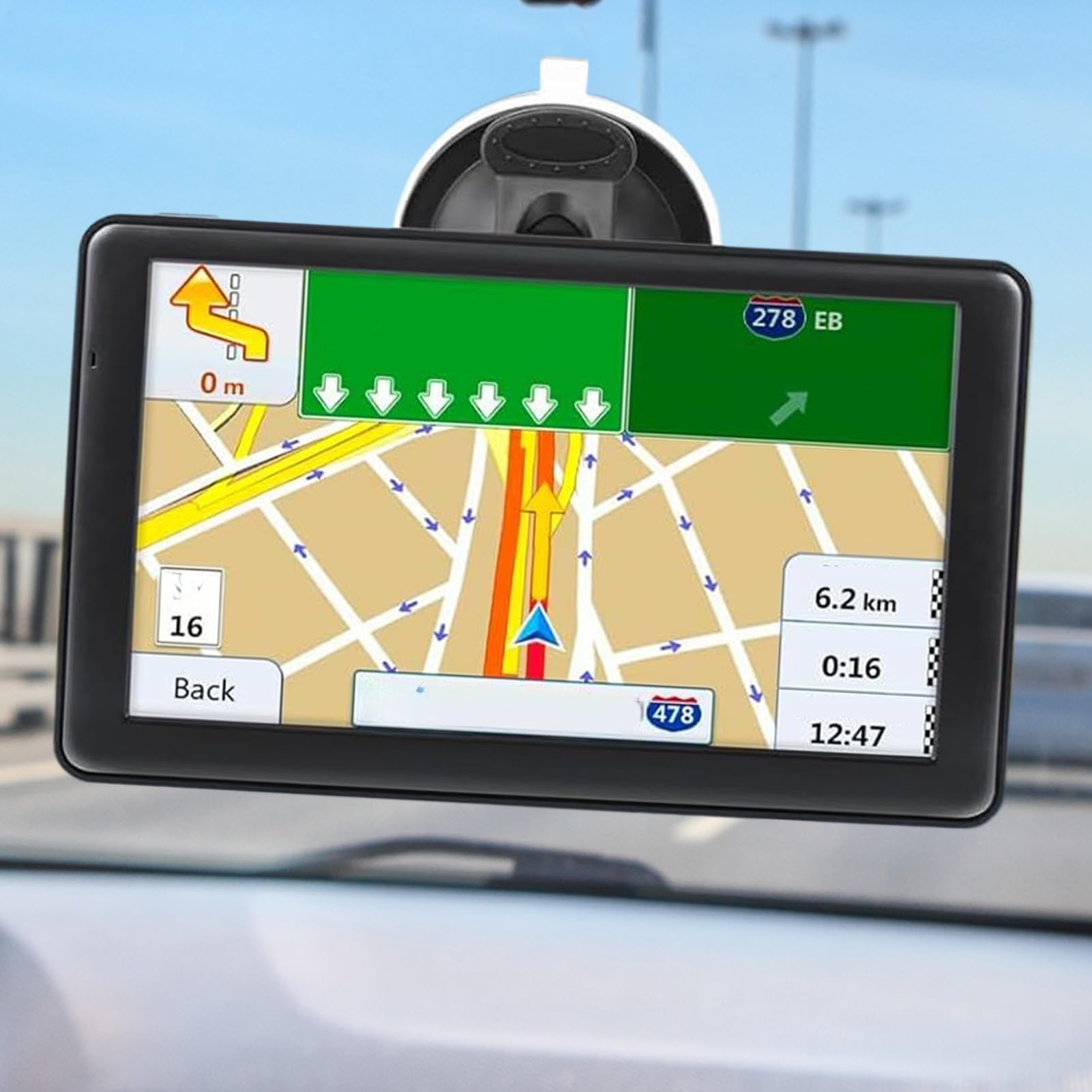 Navegador GPS para coche, dispositivo GPS de navegación de 17,78 cm, dispositivo portátil con pantalla táctil y mapas inteligentes para viajes largos, autocaravanas, camiones, mujeres y hombres
