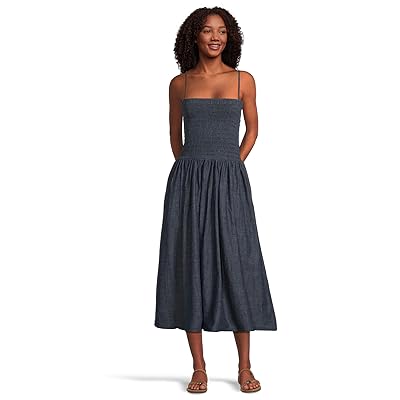 Madewell Smocked Indigo Cami Sundress in Rinse Wash Women