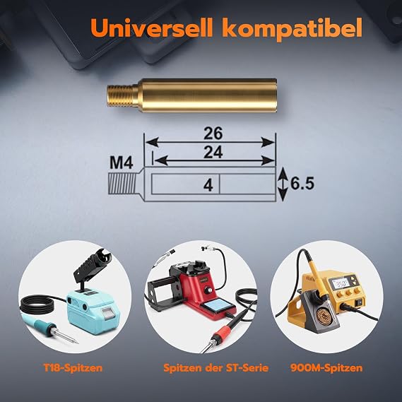 60W Lötkolben mit Spitzen und 380 Gewindeeinsätze für 3D-Druck Kunststoff