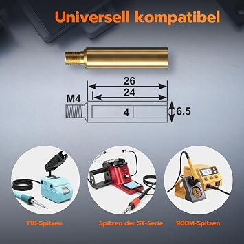 60W Lötkolben mit Spitzen und 380 Gewindeeinsätze für 3D-Druck Kunststoff