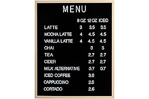 Large Premium Menu Board with Letters