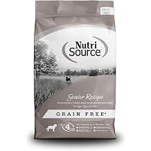 NutriSource Grain Free Senior Dog Food, 4LB