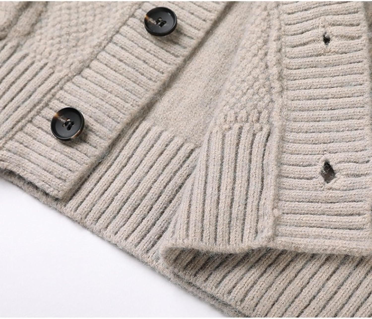 Men's V-Neck Button Cardigan, Casual Long Sleeve Knit Sweater for Spring Fall