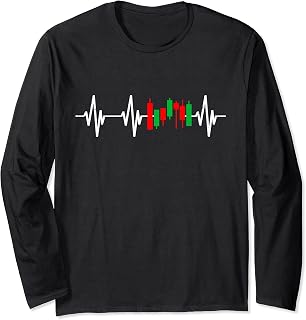 Stock Inversor Regalo Heartbeat Trader Dinero Vela Palo Manga Larga