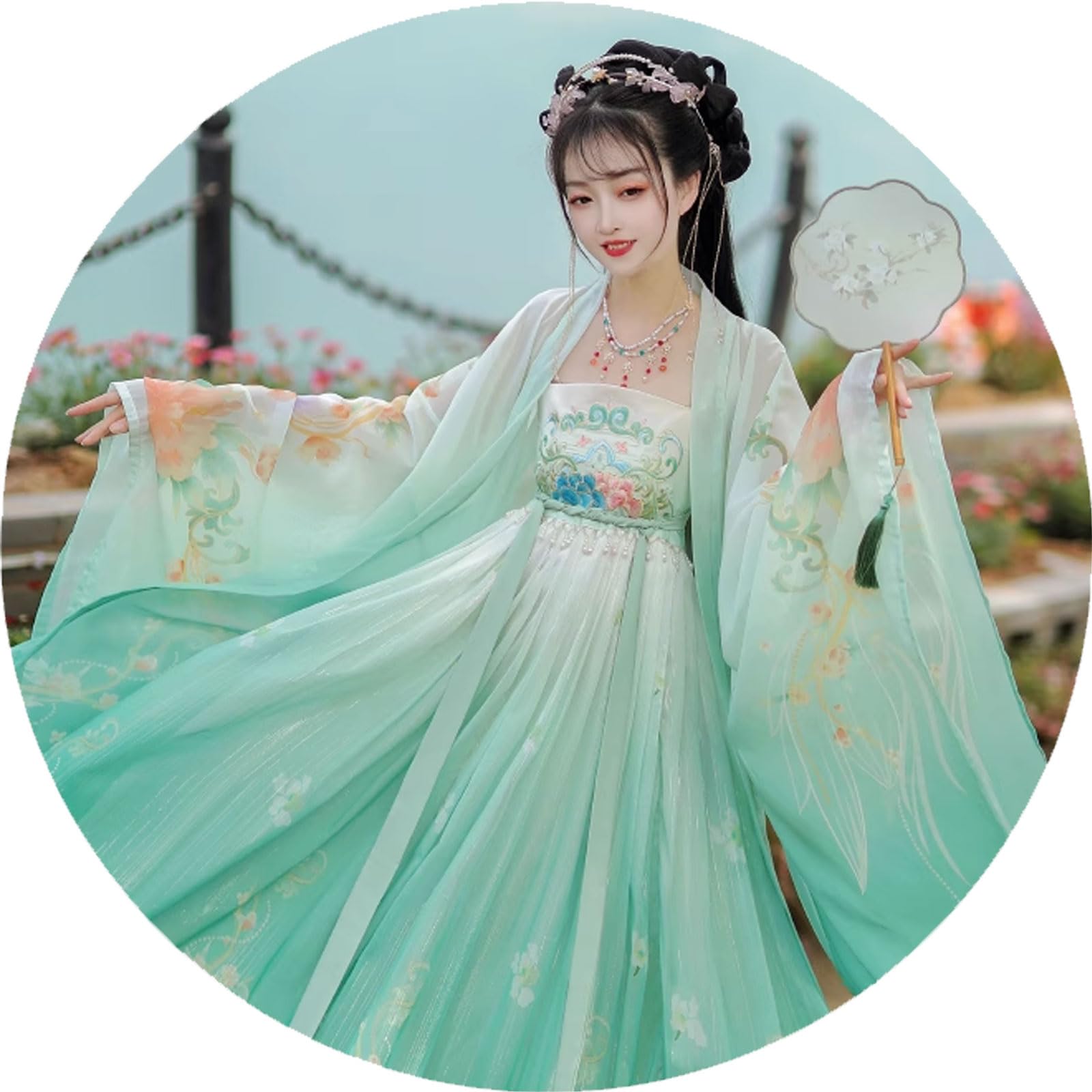 Hanfu vêtement traditionnel chinois pour cosplay fée et shooting photo